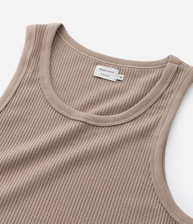 Musculosa Regular en Flamê con Textura 10