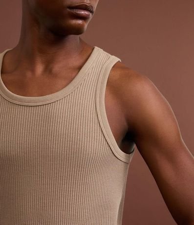 Musculosa Regular en Flamê con Textura 3