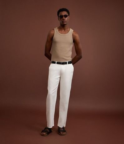 Musculosa Regular en Flamê con Textura 4