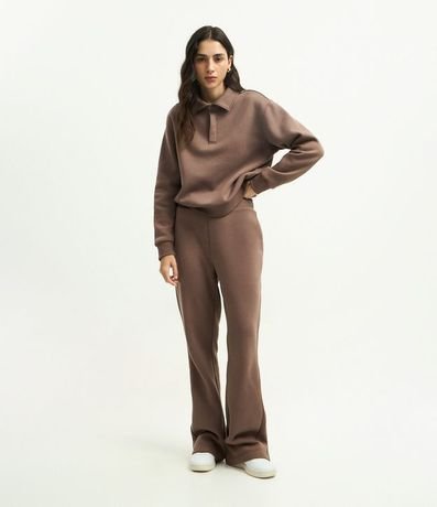 Pantalón Algodón con Felpa y Cintura Elástica