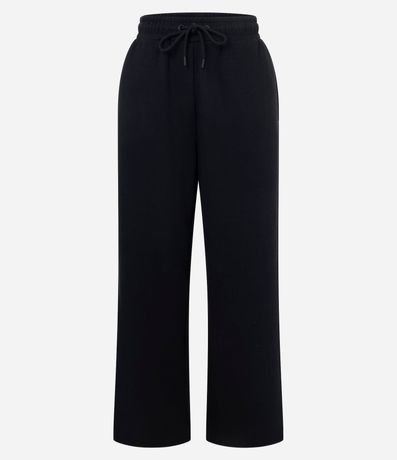 Pantalón Recto en Algodón con Felpa y Cintura Ajustable 4