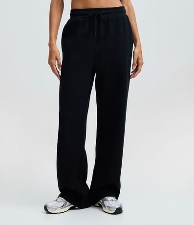 Pantalón Recto en Algodón con Felpa y Cintura Ajustable 2