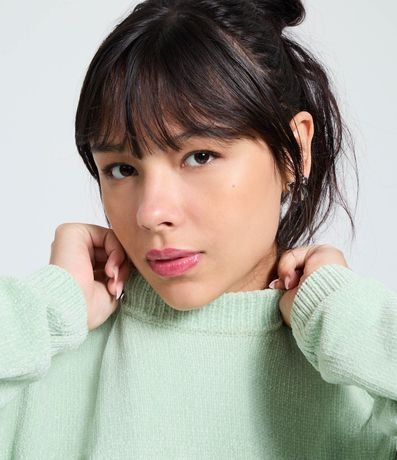 Blusa Slim en Punto Chenille con Cuello Redondo 4