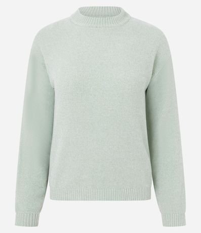 Blusa Slim en Punto Chenille con Cuello Redondo 5