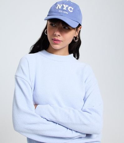 Blusa Slim en Punto Chenille con Cuello Redondo 3