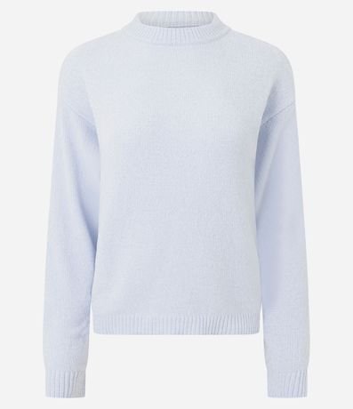 Blusa Slim en Punto Chenille con Cuello Redondo 4