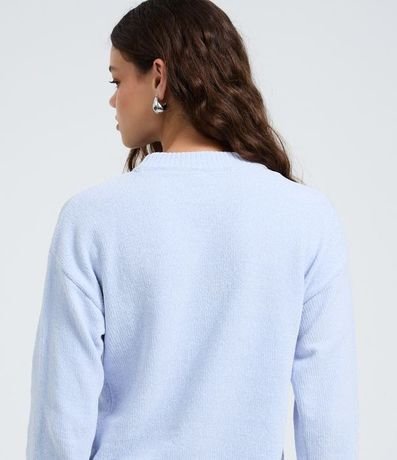 Blusa Slim en Punto Chenille con Cuello Redondo 4