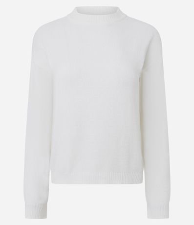 Blusa Slim en Punto Chenille con Cuello Redondo 4