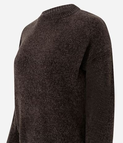 Blusa Slim en Punto Chenille con Cuello Redondo 6