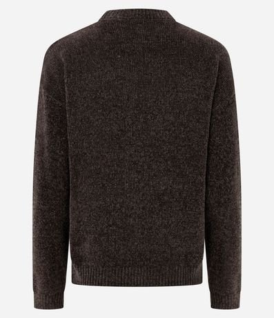 Blusa Slim en Punto Chenille con Cuello Redondo 7