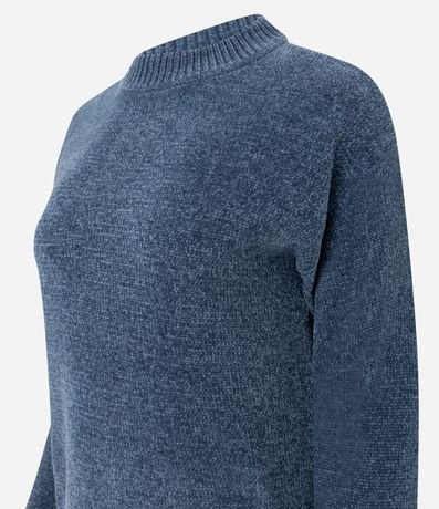 Blusa Slim en Punto Chenille con Cuello Redondo 5