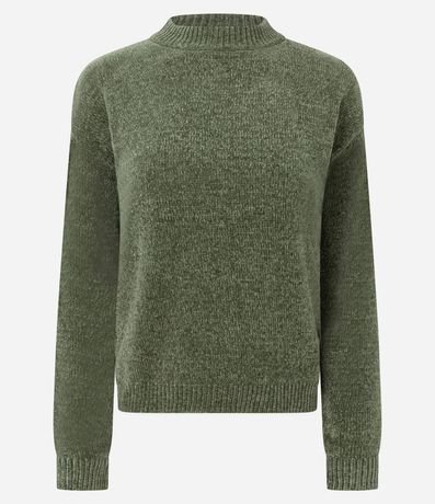 Blusa Slim en Punto Chenille con Cuello Redondo 4