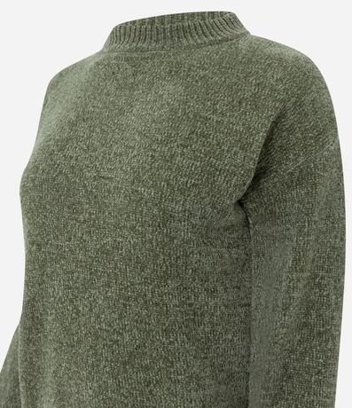 Blusa Slim en Punto Chenille con Cuello Redondo 5