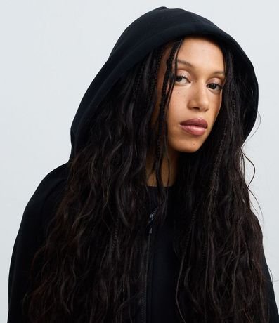 Saco en Algodón con Capucha y Cremallera Delantera 3