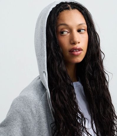 Saco en Algodón con Capucha y Cremallera Delantera 4