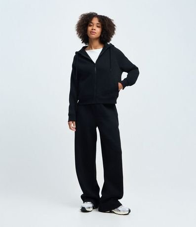 Saco en Algodón con Capucha y Cremallera Delantera 2