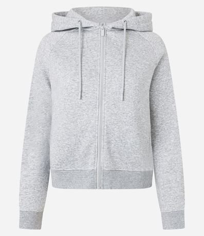 Saco en Algodón con Capucha y Cremallera Delantera 6