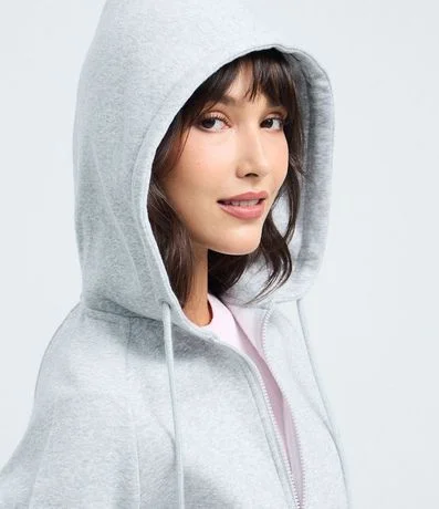 Saco en Algodón con Capucha y Cremallera Delantera 3