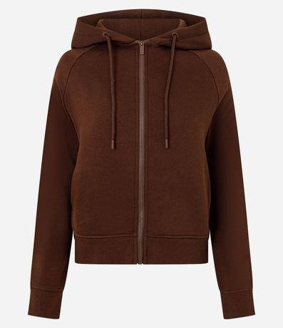 Saco en Algodón con Capucha y Cremallera Delantera 5