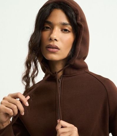 Saco en Algodón con Capucha y Cremallera Delantera 3