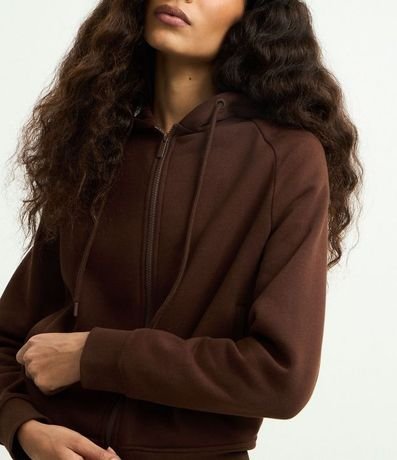 Saco en Algodón con Capucha y Cremallera Delantera 4