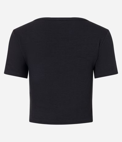 Blusa en Rib con Botones en el Escote 7