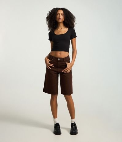 Blusa en Rib con Botones en el Escote 4