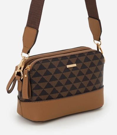 Cartera Transversal Pequeña con Estampa Triangular