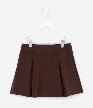 Pollera Infantil en Algodón con Pliegues Peach Touch – Talle 5 a 14 años 2