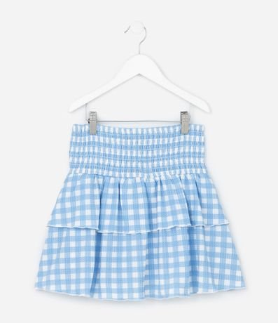 Pollera Infantil Vichy con Cintura Lastex - Talle 5 a 14 años 2