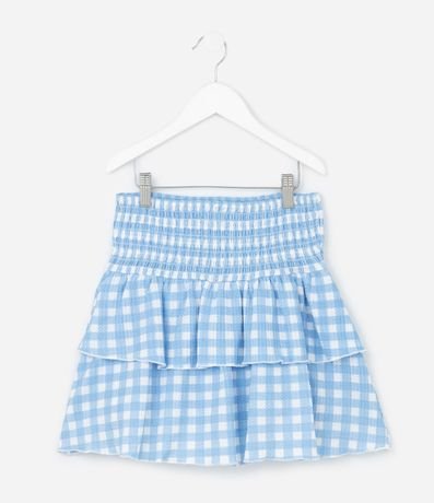 Pollera Infantil Vichy con Cintura Lastex - Talle 5 a 14 años 3