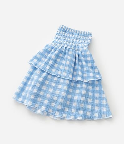 Pollera Infantil Vichy con Cintura Lastex - Talle 5 a 14 años 5