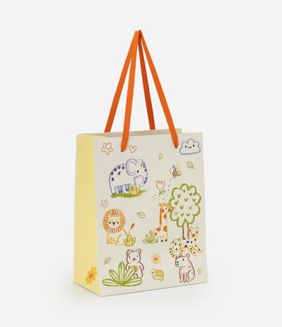 Embaje de Regalo Pequeña con Estampado de Animais infantiles