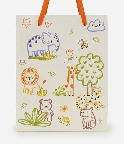Embaje de Regalo Pequeña con Estampado de Animais infantiles 3