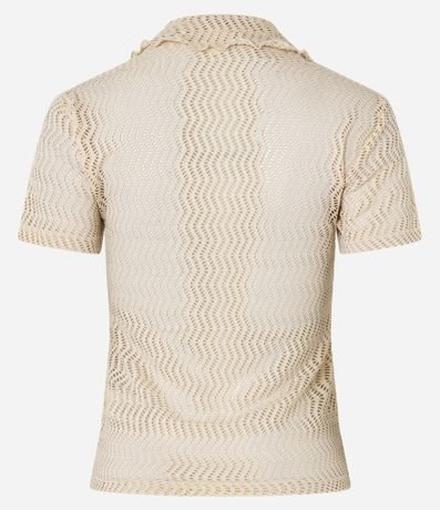Blusa Slim con Efecto Macramé y Cuello Polo 7