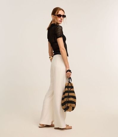 Blusa Slim con Efecto Macramé y Cuello Polo 5