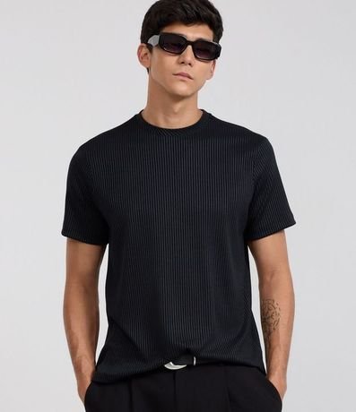 Remera Slim Acanalada con Textura Vertical