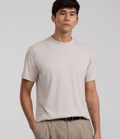 Remera Slim Acanalada con Textura Vertical