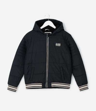 Campera Infantil Puffer con Patch Gomoso – Talle 5 a 14 años 2