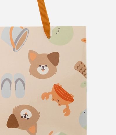 Embalaje de Regalo Pequeña con Estampa Oso y Playa 3