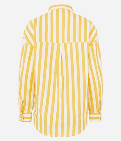 Camisa Alargada en Tricolina con Rayas Verticales 7