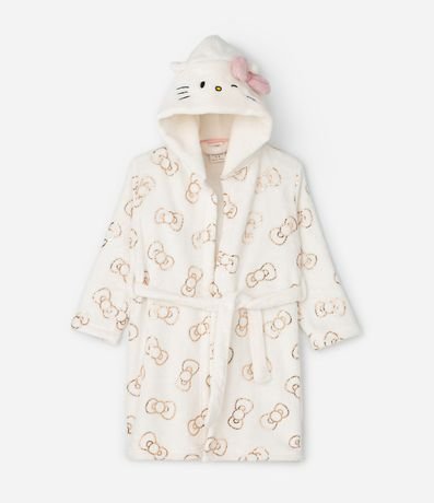 Bata de Baño Infantil con Capucha 3D Hello Kitty – Talle 3 a 16 años 1