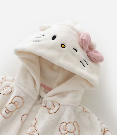Bata de Baño Infantil con Capucha 3D Hello Kitty – Talle 3 a 16 años 5