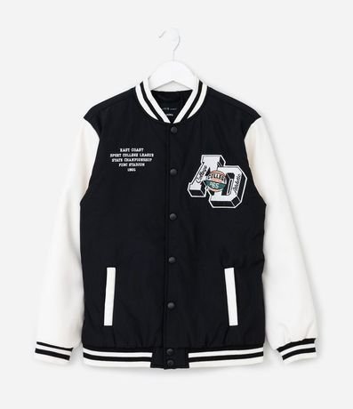 Campera Bomber Infantil con Bordado Lettering – Talle 5 a 14 años