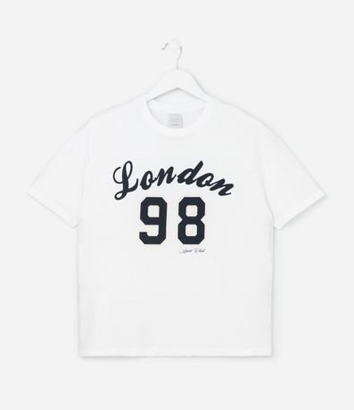 Remera Over Infantil con Estampa Lettering London  - Tam  7 a 16 años 2