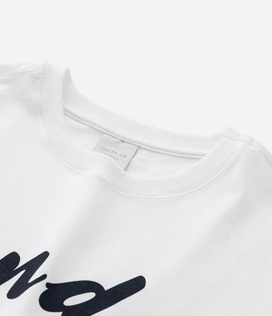 Remera Over Infantil con Estampa Lettering London  - Tam  7 a 16 años 5