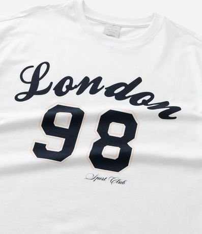 Remera Over Infantil con Estampa Lettering London  - Tam  7 a 16 años 6