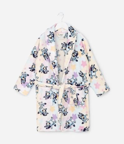 Bata de Baño Infantil con Estampa Bluey – Talle 3 a 12 años 2