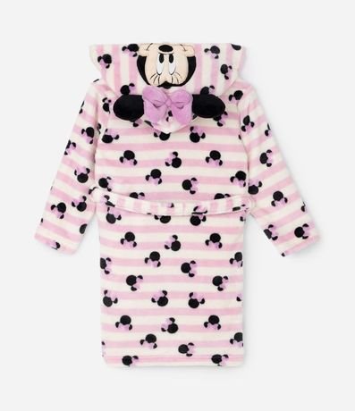 Bata de Baño Infantil Minnie Mouse con Capucha Interactivo y Faixa – Talle 3 a 8 años 2
