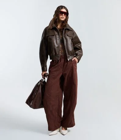 Pantalón Barrel con Cintura Elástica